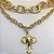 Colar Duplo Grande Pingentes Variados Folheado a Ouro 18K - Imagem 3