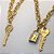 Colar Elo Pequeno Pingentes Variados Folheado a Ouro 18K - Imagem 3