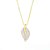 Colar Folha Cravejado Folheado a Ouro 18K - Imagem 1
