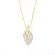 Colar Folha Cravejado Folheado a Ouro 18K - Imagem 1