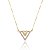Colar Geometrico Grande Cravejado Folheado a Ouro 18K - Imagem 1