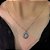 Colar Gota Cravejado Borda Rosa Folheado a Ouro 18K - Imagem 1