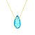 Colar Gota Fusion Azul Folheado a Ouro 18K - Imagem 1