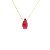 Colar Gota Fusion Vermelho Folheado a Ouro 18K - Imagem 1