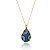 Colar Gota Olho Grego Azul Folheado a Ouro 18K - Imagem 1