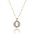 Colar Hamsa Redondo Cravejado Folheado a Ouro 18K - Imagem 1