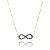 Colar Infinito Com Zirnônias Coloridas Folheado a Ouro 18K - Imagem 1