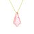 Colar Losango Fusion Rosa Folheado a Ouro 18K - Imagem 1