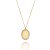 Colar Mandala Fé Oval Folheado a Ouro 18K - Imagem 2