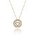 Colar Mandala Madrepérola Coração Cravejado Folheado a Ouro 18K - Imagem 1
