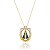 Colar Mandala Nossa Senhora Aparecida Manto Azul Folheado a Ouro 18K - Imagem 1