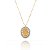 Colar Mandala Oval Cravejado Nossa Senhora Aparecida Folheado a Ouro 18K - Imagem 1