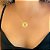 Colar Mandala Pézinho Personalizado Folheado a Ouro 18K - Imagem 1