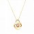 Colar Medalha Olho Grego Zirconias Folheado a Ouro 18K - Imagem 1