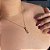 Colar Menina Cravejado Rosa Folheado a Ouro 18K - Imagem 1