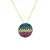 Colar Moeda Cravejado Rainbow Folheado a Ouro 18K - Imagem 1