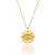 Colar Moeda Olho Grego 70Cm Folheado a Ouro 18K - Imagem 2