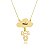 Colar Nuvem Com Pingente Folheado a Ouro 18K - Imagem 1