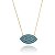 Colar Olho Cravejado Azul Folheado a Ouro 18K - Imagem 1