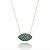 Colar Olho Cravejado Verde Folheado a Ouro 18K - Imagem 1