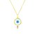 Colar Olho Grego Navete Pend Ametista Folheado a Ouro 18K - Imagem 1