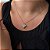 Colar Quadrado Duplo Cravejado 3D Folheado a Ouro 18K - Imagem 1