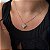 Colar Quadrado Duplo Cravejado 3D Folheado a Ouro 18K - Imagem 1