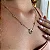 Colar Tiffany Pingente Redondo Navetes E Morganita Folheado a Ouro 18K - Imagem 1