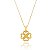 Colar Trevo De 4 Folhas Liso Folheado a Ouro 18K - Imagem 1