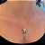 Colar Triangulo Cravejado Rainbow Folheado a Ouro 18K - Imagem 1