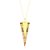 Colar Triangulo Cravejado Rainbow Folheado a Ouro 18K - Imagem 2