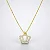 Colar Veneziano Coroa Cravejado Folheado a Ouro 18K - Imagem 1