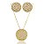 Conjunto Chuveiro Cristal Folheado a Ouro 18K - Imagem 1
