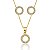 Conjunto Circulo Vazado Cravejado Folheado a Ouro 18K - Imagem 1