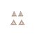 Duo Triângulos Folheado a Ouro 18K - Imagem 3