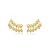 Brinco Earcuff Corrente Bolinhas Penduradas Folheado a Ouro 18K - Imagem 1
