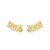 Brinco Earcuff Corrente Coração Pendurado Folheado a Ouro 18K - Imagem 1