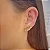 Brinco Earcuff Corrente Zirconias Pendurada Folheado a Ouro 18K - Imagem 1