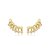 Brinco Earcuff Corrente Zirconias Pendurada Folheado a Ouro 18K - Imagem 1