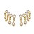 Brinco Earcuff Zirconia Com Pérolas Folheado a Ouro 18K - Imagem 1