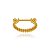 Piercing 2 Em 1 Meia Argola Aro Bolinhas G Folheado a Ouro 18K - Imagem 1