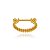 Piercing 2 Em 1 Meia Argola Aro Bolinhas G Folheado a Ouro 18K - Imagem 1