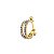 Piercing 2 Em 1 Meia Argola Dois Fios Cravejados Folheado a Ouro 18K - Imagem 1