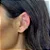 Piercing 2 Em 1 Meia Argola Dois Fios Cravejados Folheado a Ouro 18K - Imagem 2