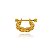 Piercing 2 Em 1 Meia Argola Navetes Vazados Folheado a Ouro 18K - Imagem 1