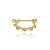 Piercing 2 Em 1 Meia Argola Pontos De Luz Folheado a Ouro 18K - Imagem 1