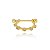 Piercing 2 Em 1 Meia Argola Pontos De Luz Folheado a Ouro 18K - Imagem 1
