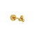 Piercing 3 Bolinhas Triângulo Folheado a Ouro 18K - Imagem 1