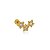 Piercing 3 Estrelas Zircônias Folheado a Ouro 18K - Imagem 1