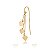 Piercing Anzol 3 Corações Pend Folheado a Ouro 18K - Imagem 1
